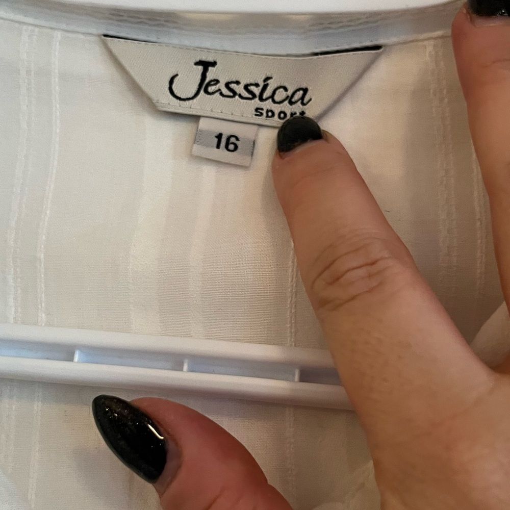 Vintage Y2K Jessica white cotton button up blouse with ruffles - Picture 5 of 8